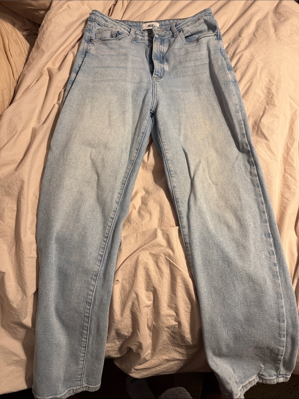 Just Black Light Blue High-Rise Straight Leg Jeans